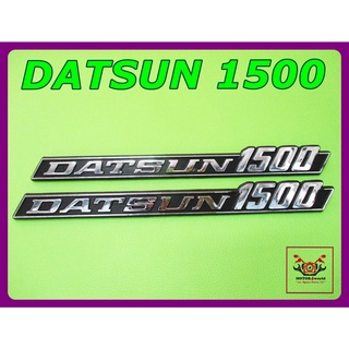 DATSUN 1500 PLATE TEXT "SILVER" &amp; "BLACK" STICKER (2 PCS.) // แผ่นข้อความ DATSUN 1500 สีเงิน &amp; สีดำ สินค้าคุณภาพดี