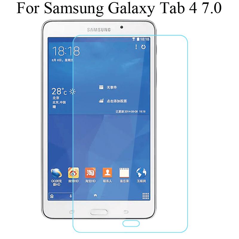 การป้องกันหน้าจอ For Samsung Galaxy Tab 4 7.0 SM-T230 T231 T235 T235Y กระจกนิรภัย ป้องกันหน้าจอ