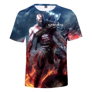 เสื้อยืด พิมพ์ลายเกม God of War 3 มิติ สุดเท่ เหมาะกับฤดูใบไม้ผลิ และฤดูร้อน แฟชั่นยอดนิยม สําหรับผู้ชาย และผู้หญิง พลัสไซซ์