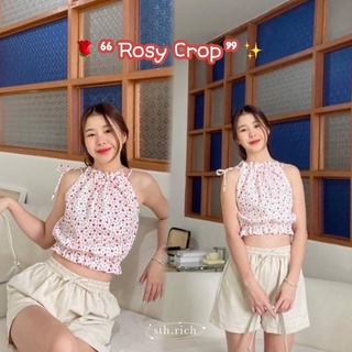 Rosy Crop🌹 | เสื้อครอบ สายเดี่ยว เสื้อผ้าน่ารัก ปาดไหล่✨