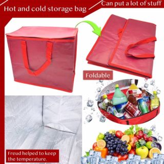 Hot And Cold Storage Bag Red กระเป๋าเก็บอุณหภูมิ ร้อน/เย็น 3-4 ชม.