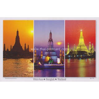 BK78 Postcard โปสการ์ด สถานที่ท่องเที่ยว ประเทศไทย กรุงเทพ วัดอรุณ