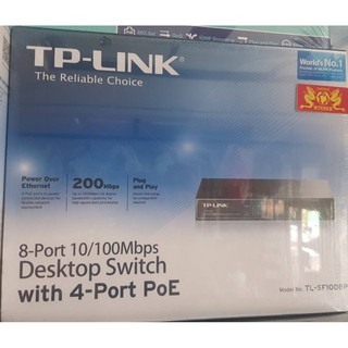 HUB Switch with 4 Port POE 8 Port 10/100Mbps TL-SF1008P