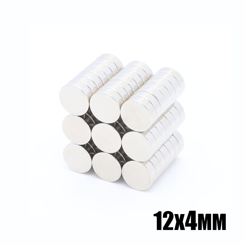 5/10ชิ้น แม่เหล็กนีโอไดเมียม 12x4มิล Magnet Neodymium 12x4mm แม่เหล็กแรงสูง 12*4mm แม่เหล็ก กลมแบน 12*4มิล