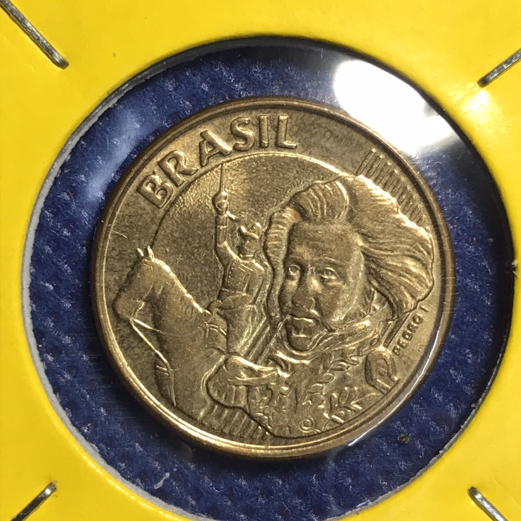 เหรียญเก่า#14812 ปี2004 บราซิล 10 CENTAVOS เหรียญต่างประเทศ เหรียญแท้ เหรียญหายาก น่าสะสม