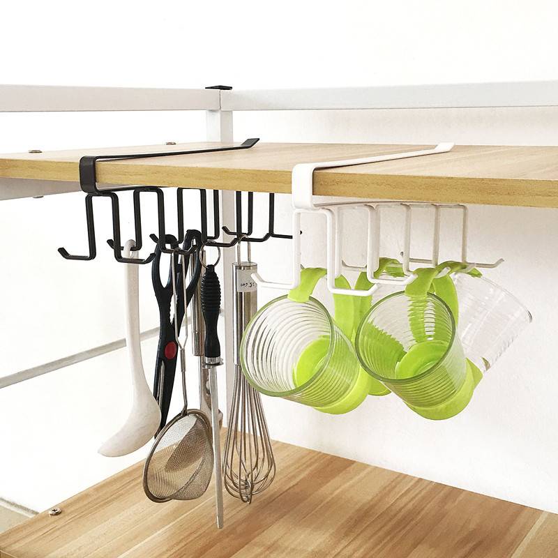 ตะขอเหล็กแขวนของ ที่แขวนของแบบตะขอ ตะขอแขวนของ ที่แขวนของแบบเสียบ ที่แขวนของ เครื่องครัว 10 ตะขอ ไม่ต้องเจาะรู