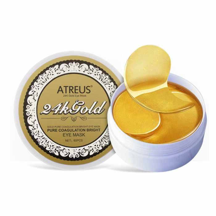 Atreus 24k gold eye mask แผ่นมาร์คใต้ตาทองคำ 60แผ่น