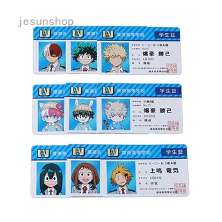 Jesunshop การ์ดโพลีโพรพิลีน ลายการ์ตูนอะนิเมะ My Hero Academia ขนาด 8.5 x 5.5 ซม.