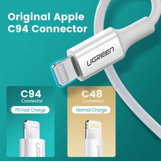 UGREEN สายชาร์จ USB C เป็น USB 20W 1.5 เมตร สำหรับ ไอโฟน12 11 X XS XR 8 7