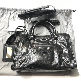 BALENCIAGA SMALL CITY BLACK-SILVER