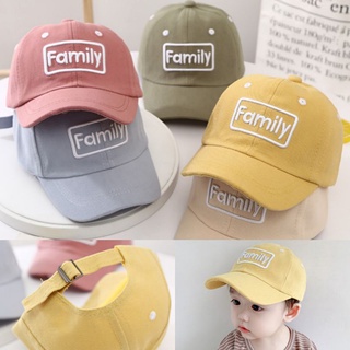 พร้อมส่งใน 1 วันหมวกเด็กปัก Family สำหรับเด็ก 1-5 ขวบ มี 5 สี