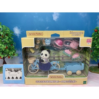 Sylvanian Families Panda girl Cycling set ซิลวาเนียน แพนด้า ปั่น จักรยาน กล่องญี่ปุ่น (มือ1-Brand new)