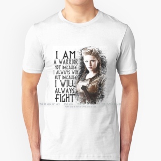 New -Lagertha-I Am A เสื้อยืดผ้าฝ้ายแท้ 100% พิมพ์ลาย Lagertha Tv Series History Drama Fight สําหรับผู้ชาย discount