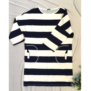 มินิเดรส minidress เสื้อตัวยาว Benetton แบรนด์เนม outlets