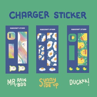 *พร้อมส่ง* CHARGER STICKER! สติ๊กเกอร์แปะหัวชาร์จ USB By ROBOCRAFT.STUDIO