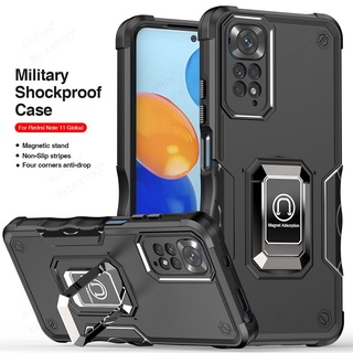 For Xiaomi Redm Note 11 Pro 5G Case Heavy Duty Shockproof Coque Redmy Note11 11S 11Pro Plus Magnetic Ring Stand Armor Hard Cover