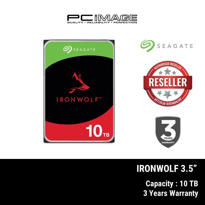 Seagate ironwolf 10tb nas 3 5 inch sata 7200 rpm 256mb internal hard