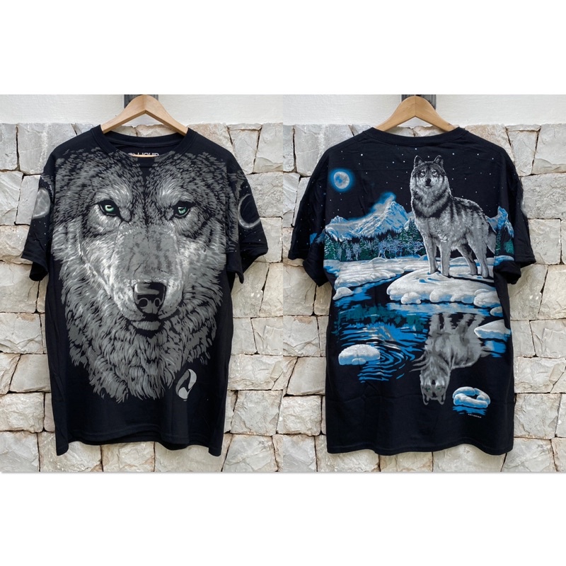 เสื้อ Arctic Wolf By Liquid Blue OVP สวย สกรีนเต็มตัว