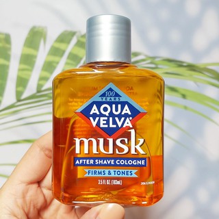 ผลิตภัณฑ์บำรุงผิวหน้า หลังโกนหนวด Musk After Shave Cologne 103 ml (Aqua Velva®)