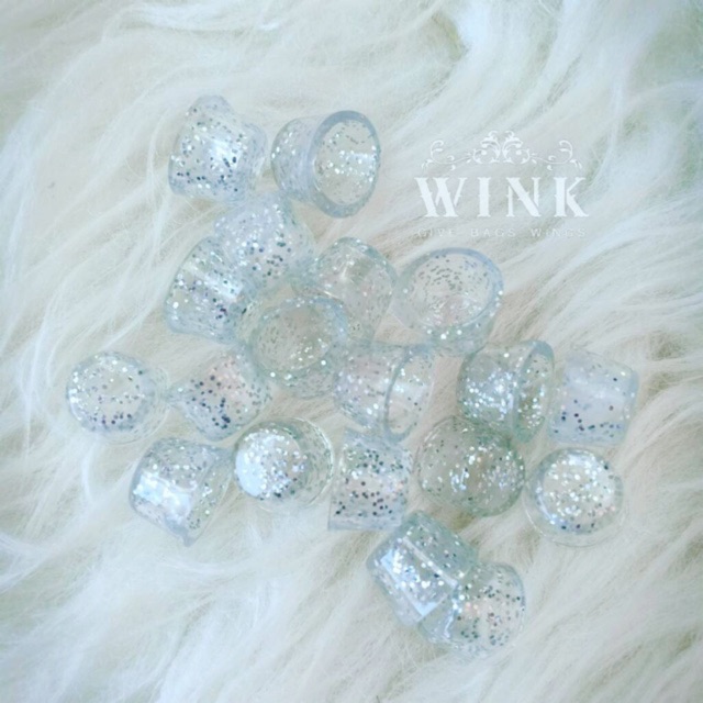 Premium Silver Glitter Silicone จุกซิลิโคนรองก้นกระเป๋า