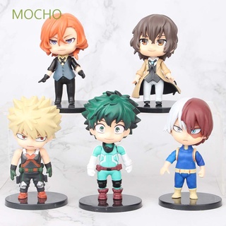 Mocho ของเล่นโมเดลฟิกเกอร์ Anime Action Dazai Osamu Miniatures Bakugo Katsuki Nakahara Chuya Midoriya Izuku 5 ชิ้น / ชุด