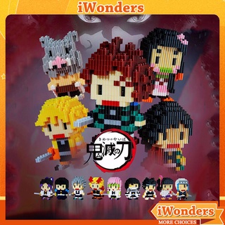 Demon Slayer อะนิเมะ Puzzle Building Block Kamado Tanjirou Kamado DIY Cure ตัวการ์ตูนตัวเลขรุ่นเด็กของเล่น Gift