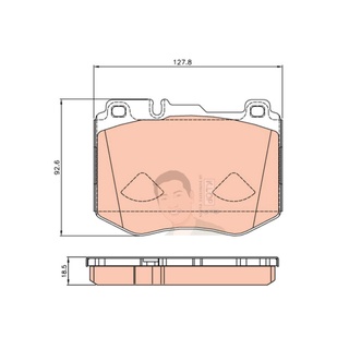 GDB2081 ผ้าเบรค-หน้า(TRW) (เนื้อผ้า COTEC) BENZ CLS300d AMG (W257) /BENZ GLC250 (X253) 2.0 15-19 /BENZ E-CLASS E220...