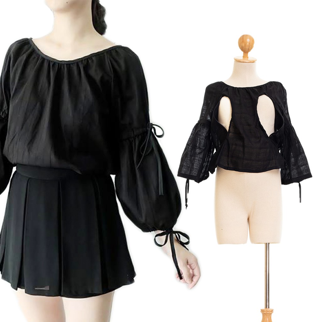 Muko BeHers เสื้อเปิดให้นม แขน 2 โบว์ BSL16-006