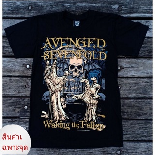 เสื้อยืดผ้าฝ้าย 12R111 NTS A7X AVENGED SEVENFOLD HEAVY METAL ROCK BAND WAKING THE FALLEN TYPE SYSTEM COLLECTABLES-3XL