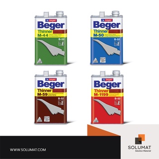 ทินเนอร์ Beger รุ่น M-44/M-50/M-59/M-1199 ขนาด 1/4 แกลลอน (0.946ลิตร) และ 1 แกลลอน (3.785ลิตร)