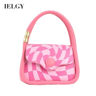 IELGY womens checkerboard fashion niche messenger bag