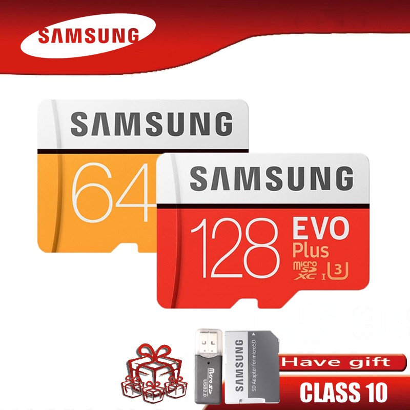 SAMSUNG memory card EVO PLUS 64GB 128GB 256GB 512GB 1TB Class10 64GB TF card SD card 2 years warrant