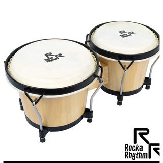 กลองบองโก้ ขนาด 7.75" + 7" สีไม้ รุ่น ZHD112 RockaRhythm Bongo