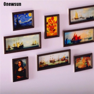 Onewsun ^ เฟอร์นิเจอร์ภาพวาดสีน้ํามัน สําหรับตกแต่งบ้านตุ๊กตา