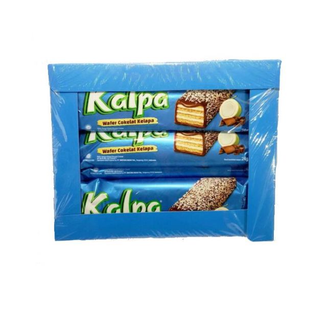 Kalpa wafer คอลพาเวเฟอร์สอดไส้ครีมเคลือบช็อกโกแลตและมะพร้าว