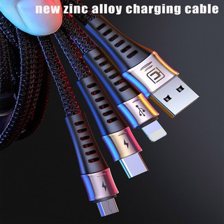 new zinc alloy charging cable 3A fast charge