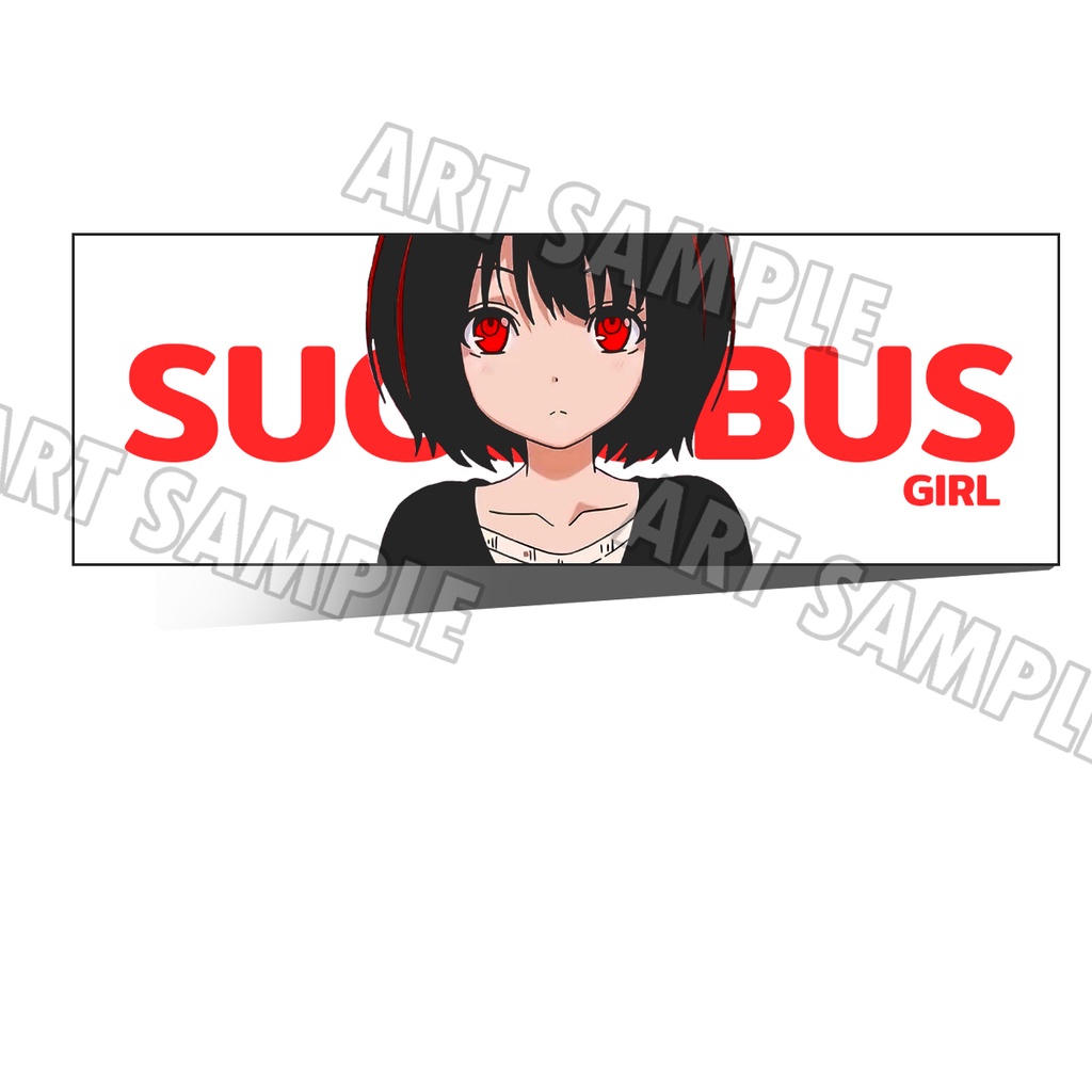 Anime Sticker สติกเกอร์ 2 ชิ้น Succubus Girl JDM Sticker 2 PCS Bumper Sticker Ecchi Anime Sticker An