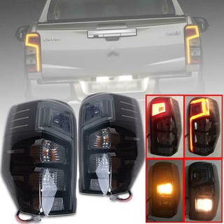 ไฟท้าย ไฟท้ายแต่ง LED MITSUBISHI TRITON ไทรทัน 2019 2020 2021 2022 สโมก Smoke LED