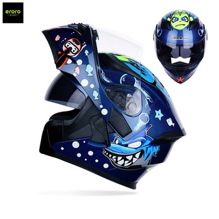 ERORO หมวกกันน็อค Motorcycle JIEKAI Helmet หมวกกันน็อกเต็มใบ มีเลนส์คู่ สามารถเปิดคางได้