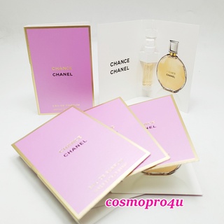 vial น้ำหอม CHANEL CHANCE EDP หลอด 1.5ml ซองสีชมพูขอบทอง ของเคาน์เตอร์ ชาแนลชานซ์อีดีพี Floral