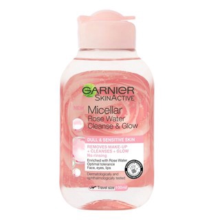 พร้อมส่ง ของแท้ Garnier Micellar Rose Water Cleanse &amp; Glow 100ml/400ml (Imported)