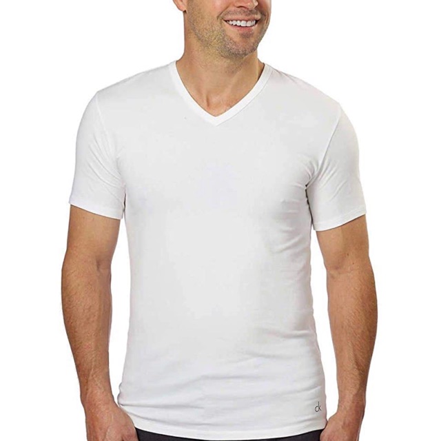 calvin klein men's white undershirts