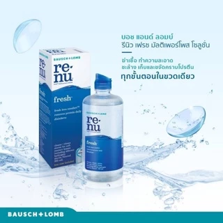 Renu Fresh BAUSCH&LOMB 355 ML ผลิตภัณฑ์ทำความสะอาดคอนแทคเลนส์ รีนิว เฟรช สินค้าอายุยาว!!