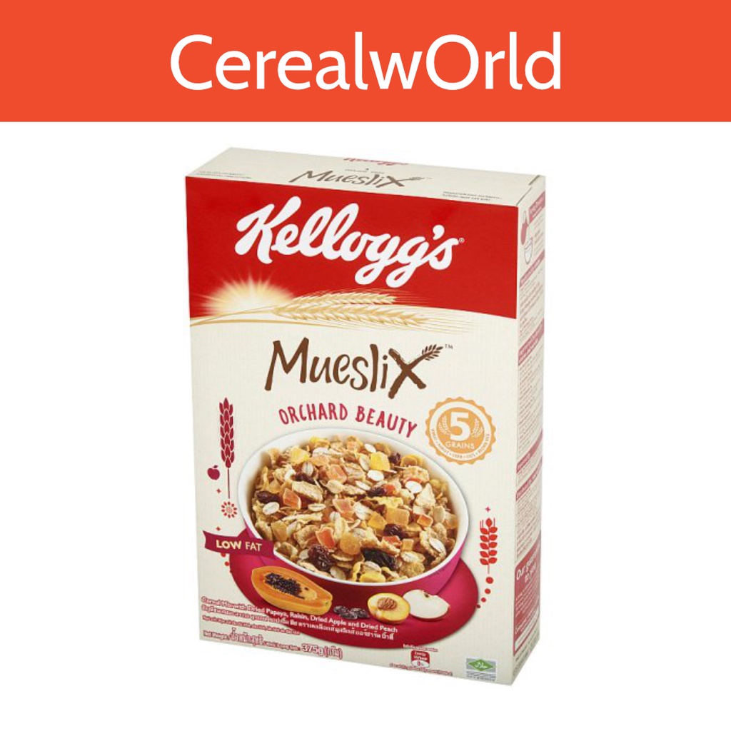 Kellogg's Mueslix Orchard Beauty Cereal เคลล็อกส์ มูสลิกซ์ ออร์ชาร์ด บิวตี้ ซีเรียล ⚡️พร้อมส่ง ถูกที