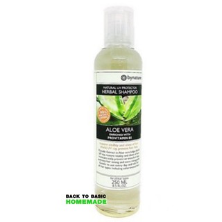 bynature แชมพูว่านหางจระเข้ 250ml., Aloe Vera Shampoo ปลอดสาร Paraben / Sls /Sles /silicone