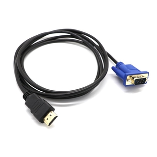 1 . 8 ม . / 6 ฟุต Gold Hdmi - Compatible Male To Vga Male 15 Pin อะแดปเตอร์สายเคเบิ้ลวิดีโอ