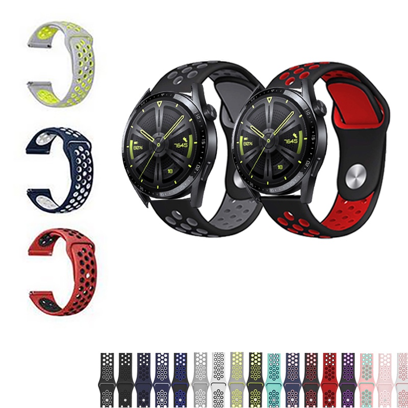 สายนาฬิกาข้อมือซิลิโคน 20 มม. 22 มม. สําหรับ Huawei Watch GT2 GT3 GT 2 3 2e GT2 Pro