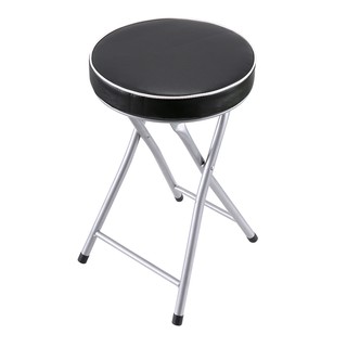 💥โปรสุดพิเศษ!!!💥 เก้าอี้สตูลเบาะนิ่ม รุ่น 813C สีดำ Soft Round Stool 813C Black Color