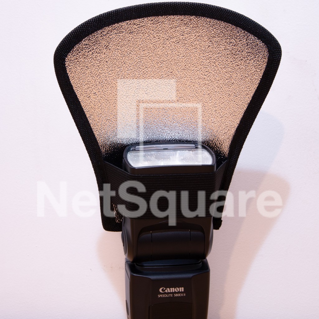 Flash Bounce Reflector Diffuser แผ่นกระจายแสง แผ่นสะท้อนแสงแฟลช ถ่ายรูป