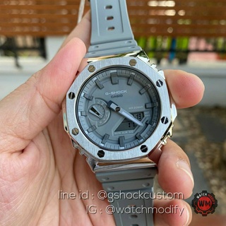 G-Shock หน้าAP Silver Gray Resin รุ่น GA-2110ET-8A แต่ง Casioak Mod Gen1